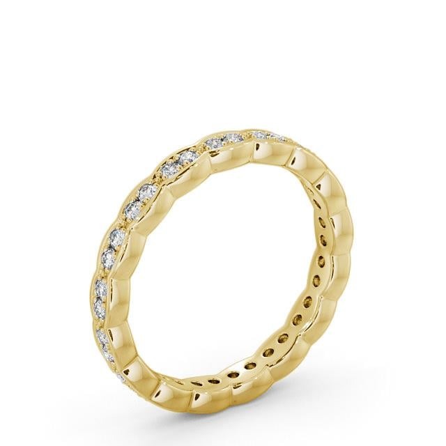 Faye Full Eternity Round Lab Diamond Rippled Edge Ring